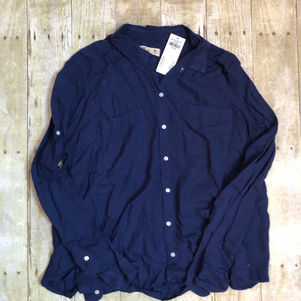 HollisterCo Navy Long Sleeve Top